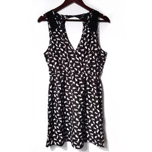 Forever 21 black and white mini dress with cats